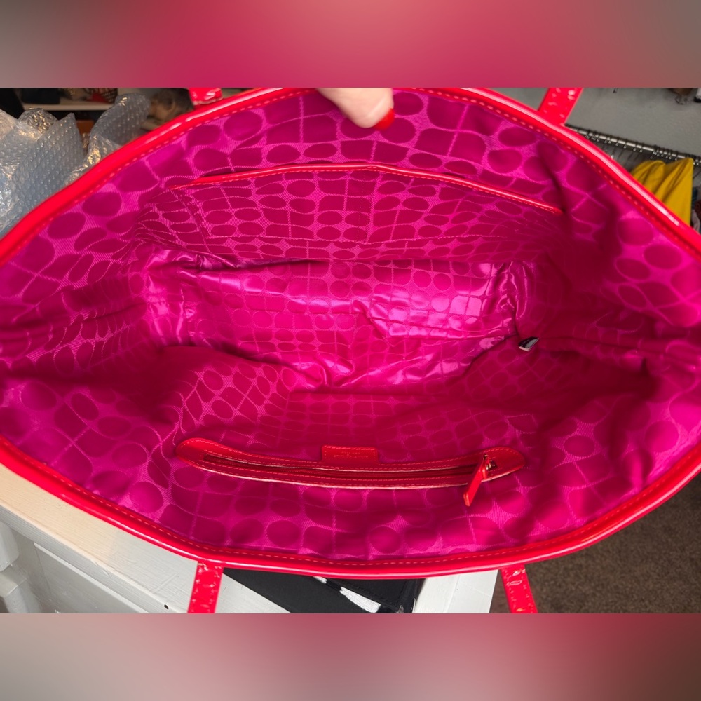 Kate Spade Vibrant Red and Pink Tote - Picture 7 of 11